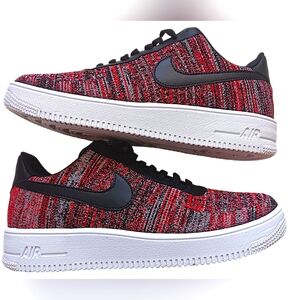 Nike Flyknit 2.0 Red Black Gray Men’s Sneakers Size 9.5 Athletic Lightweight